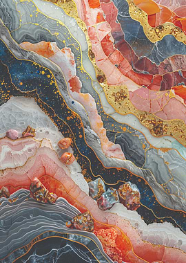 Abstract Gemstone Art