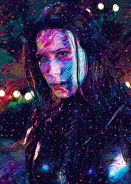 Woman with Confetti