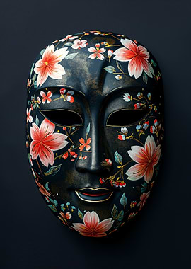 Japanese Floral Mask