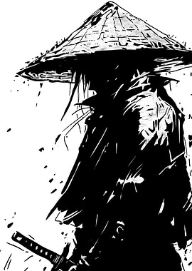 Samurai Warrior Illustration