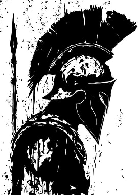 Spartan Warrior Silhouette