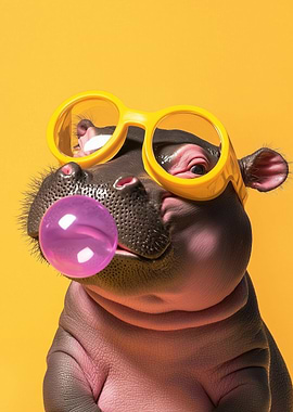 Hippo with Bubblegum