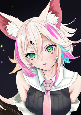 Anime Girl with Cat Ears