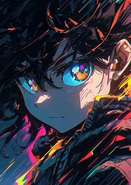 Anime Girl with Blue Eye