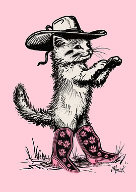 Dancing Cowgirl Cat