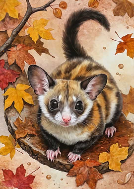 Cute Wilddog in Autumn