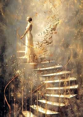 Woman Ascending Staircase