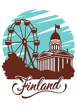Finland Cityscape Illustration