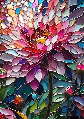 Stained Glass Flower