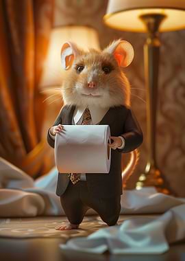 Toilet Paper Suit Hamster