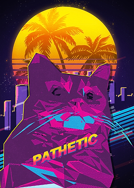 Retro pathetic Cat meme