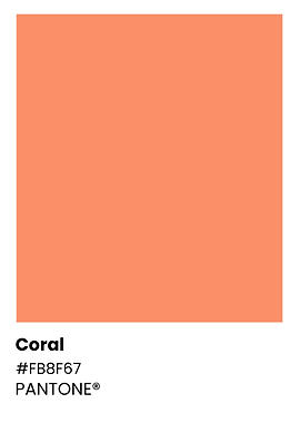Pantone Coral Color Swatch