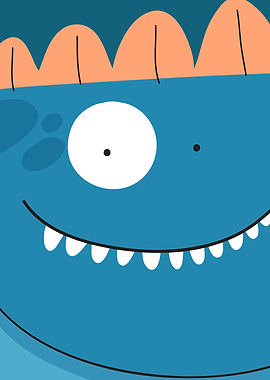 Smiling Monster Face