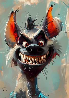 Grinning Hyena Illustration