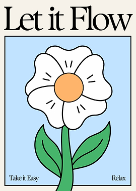 Let it Flow Flower Print