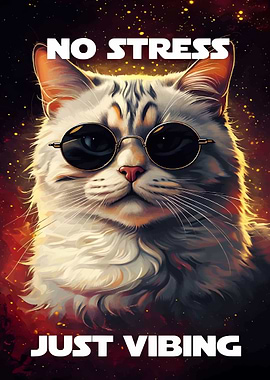 Chill Cat Poster