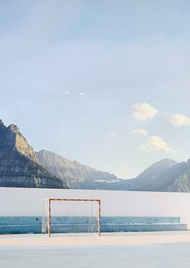 Soccer Goal in Mountains