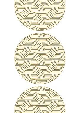 Gold Geometric Circles Art