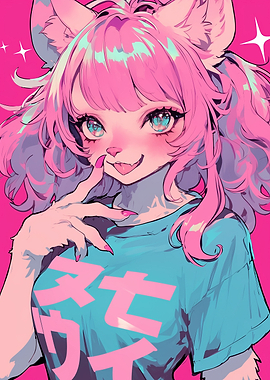Pink-Haired Furry Girl