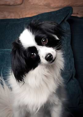 Cute Black and White Dog
