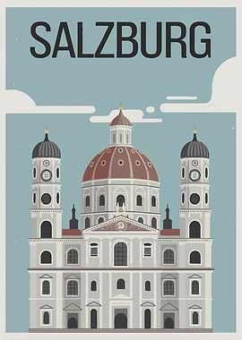 Salzburg Cathedral Poster