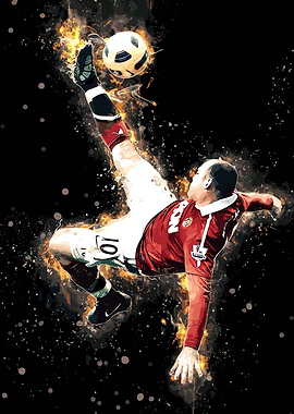Wayne Rooney Soccer Art