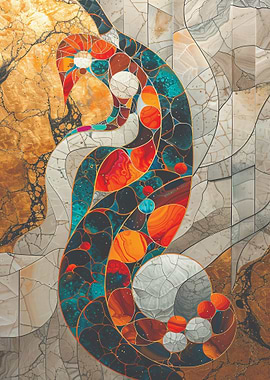 Abstract Mosaic space Art