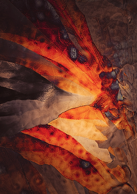 Abstract Fire & Earth crystal pattern