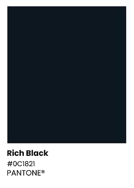 Pantone Rich Black Color