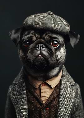 Pug in a Suit