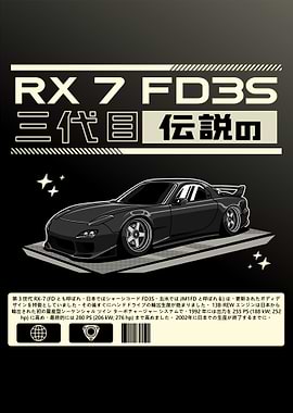 RX-7 FD3S Third Generation Black