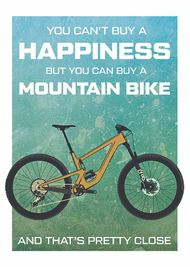 Mountain Bike MTB Riding Quote Poster