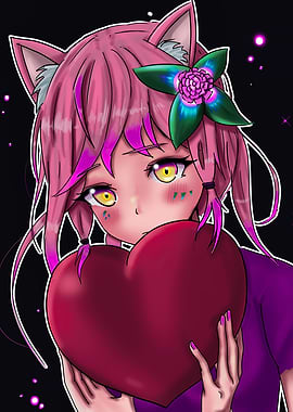 Anime Girl with Heart