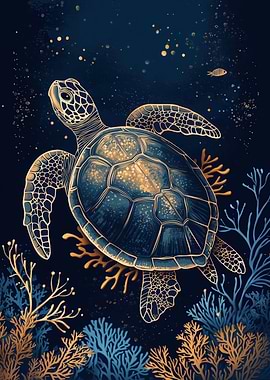 Golden Sea Turtle