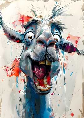 Funny Llama Art