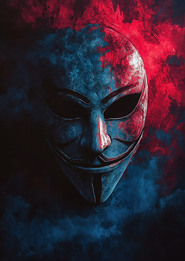 Anonymous Mask in Smoke