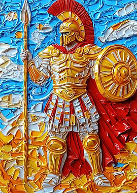 Roman Warrior Painting