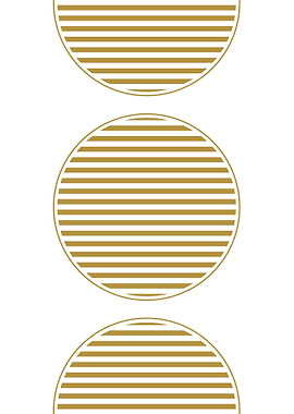 Gold Striped Circles