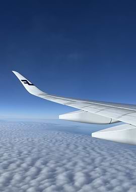 Finnair A350-900 inflight wing view