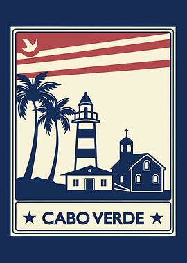 Cabo Verde Lighthouse Poster