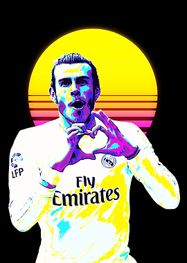 Gareth Bale Retro Art