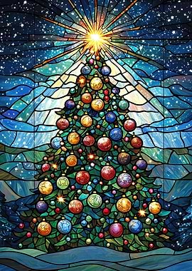 Stained Glass Christmas Tree