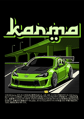 Green Toyota 86 Karma Body Kit