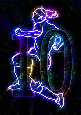 Neon Athlete Number 10
