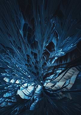 Abstract Blue Fractal