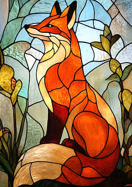Stained Glass Fox