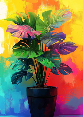 Monstera Plant Painting