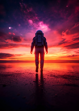 Astronaut at Sunset