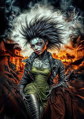 Post-Apocalyptic Gothic Woman