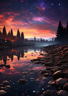 Starry Night River